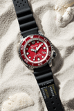 Citizen Eco Drive Promaster Marine Red Dial Black Rubber Strap Watch For Men - BN0159-15X Authentic Buy Shop Now