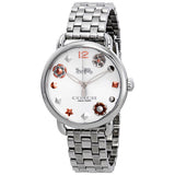 Coach Delancey White Dial Stainless Steel Watch For Women - 14502810 Authentic Buy Shop Now