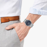 Salvatore Ferragamo Sapphire Blue Dial Silver Steel Strap Watch for Men - SFHP006-20 Authentic Buy Shop Now