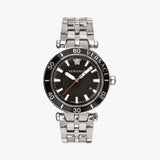 Versace Greca Sport Quartz Black Dial Silver Steel Strap Watch For Men - VEZ300321 Authentic Buy Shop Now