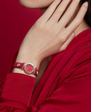 Versace V-Motif Red Dial Red Leather Strap Watch for Women - VERE00418 Authentic Buy Shop Now