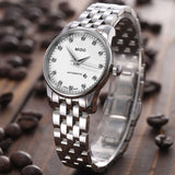 Mido Baroncelli III Automatic Diamonds White Dial Silver Steel Strap Watch For Women - M7600.4.66.1 Authentic Buy Shop Now