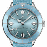 Breitling Superocean Heritage '57 Pastel Paradise Blue Dial Blue Leather Strap Watch for Women - A10340161C1X1 Authentic Buy Shop Now