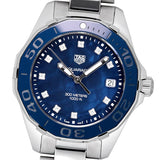 Tag Heuer Aquaracer Diamonds Blue Dial Silver Steel Strap Watch for Women - WAY131L.BA0748 Authentic Buy Shop Now