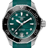Tag Heuer Aquaracer Professional 300 Automatic Diamonds Green Dial Green Rubber Strap Watch for Women - WBP231G.FT6226 Authentic Buy Shop Now
