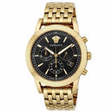 Versace Sport Tech Chronograph Black Dial Gold Steel Strap Watch for Men - VELT00419 Authentic Buy Shop Now