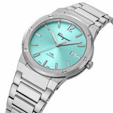 Salvatore Ferragamo F-80 Classic Tiffany Blue Dial Silver Steel Strap Watch for Men - SFDT02323 Authentic Buy Shop Now