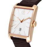 Calvin Klein Window Silver Dial Brown Leather Strap Watch for Men - K2M21620 Authentic Buy Shop Now