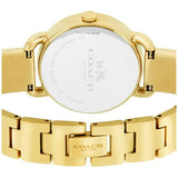 Coach Delancey Diamonds Silver Dial Gold Steel Strap Watch for Women - 14502354 Authentic Buy Shop Now