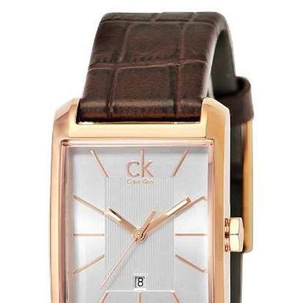 Calvin Klein Window White Dial Brown Leather Strap Watch for Women - K2M23620 Authentic Buy Shop Now