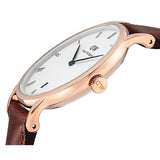 Daniel Wellington Dapper St Mawes White Dial Brown Leather Strap Watch For Women - DW00100091 Authentic Buy Shop Now