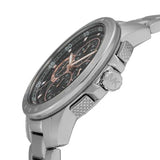 Michael Kors Ryker Chronograph Black Dial Silver Steel Strap Watch For Men - MK8528 Authentic Buy Shop Now