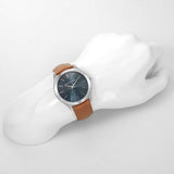 Michael Kors Slim Runway Analog Blue Dial Brown Leather Strap Watch For Men - MK8508 Authentic Buy Shop Now