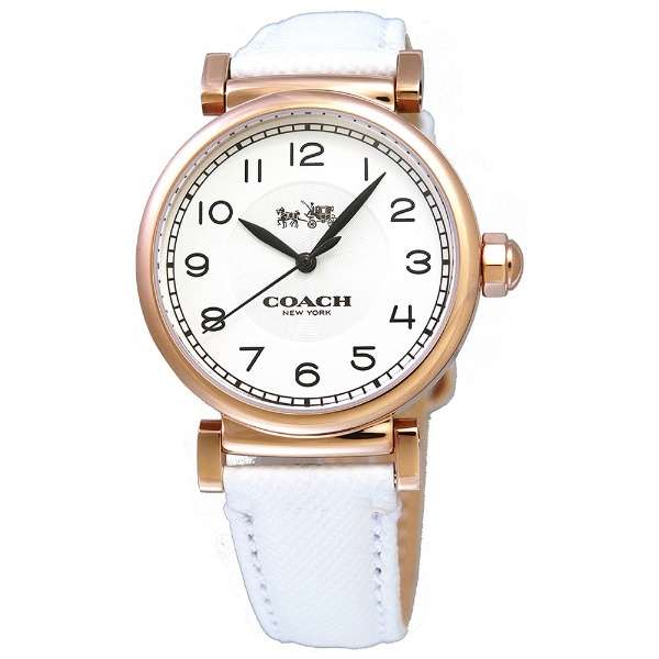 Coach Madison White Dial White Leather Strap Watch for Women - 14502408 Authentic Buy Shop Now