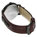 Versace V-Circle Manifesto Black Dial Maroon Leather Strap Watch for Men - VBQ040017 Authentic Buy Shop Now