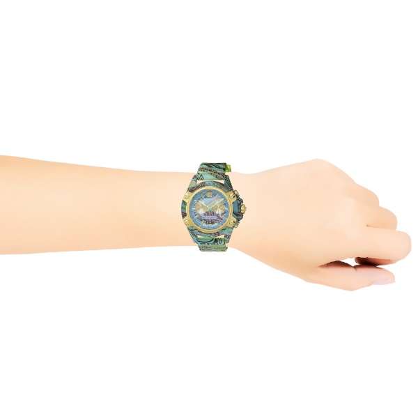 Versace Icon Active Chronograph Blue Dial Green Rubber Strap Watch For Men - VEZ701322 Authentic Buy Shop Now