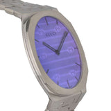 Gucci 25H Quartz Blue Dial Silver Steel Strap Unisex Watch - YA163408 Authentic Buy Shop Now