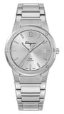 Salvatore Ferragamo F-80 Classic Silver Dial Silver Steel Strap Watch for Men - SFDT02223 Authentic Buy Shop Now