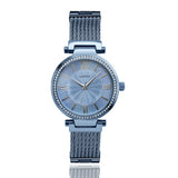 Guess Soho Diamonds Blue Dial Blue Mesh Bracelet Watch For Women - W0638L3 Authentic Buy Shop Now