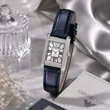 Emporio Armani Genni White Dial Blue Leather Strap Watch for Women - AR11718 Authentic Buy Shop Now