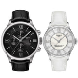 Tissot T Classic Chemin Des Tourelles Chronograph Black Dial Black Leather Strap Watch For Men - T099.427.16.058.00 Authentic Buy Shop Now