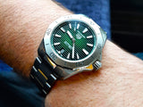 Tag Heuer Aquaracer Professional 200 Automatic Green Dial Silver Steel Strap Watch for Men - WBP2115.BA0627 Authentic Buy Shop Now