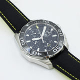 Tag Heuer Aquaracer Automatic Chronograph Black Dial Black Nylon Strap Watch for Men - CAY211A.FC6361 Authentic Buy Shop Now