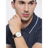 Guess Delancy Quartz Silver Dial Black Leather Strap Watch For Men - W0870G2 Authentic Buy Shop Now