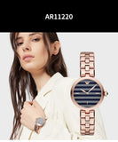 Emporio Armani Arianna Quartz Grey Dial Rose Gold Steel Strap Watch For Women - AR11220 Authentic Buy Shop Now