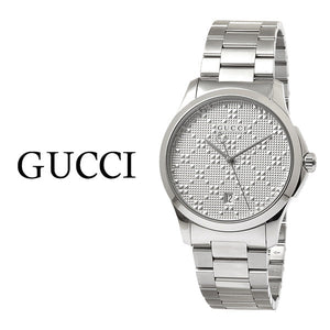 Gucci G Timeless Quartz Silver Dial Silver Steel Strap Watch For Women - YA126459 Authentic Buy Shop Now