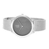 Calvin Klein Minimalist Black Dial Silver Mesh Bracelet Watch for Men - K3M2112X Authentic Buy Shop Now