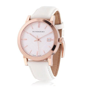 Burberry The City White Dial White Leather Strap Watch for Women - BU9108 Authentic Buy Shop Now