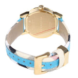 Burberry The City Gold Dial Blue Leather Strap Watch for Women - BU9018 Authentic Buy Shop Now
