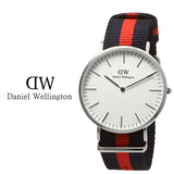 Daniel Wellington Classic Oxford White Dial Two Tone Nylon Strap Watch For Men - DW00100015 Authentic Buy Shop Now