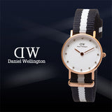 Daniel Wellington Classy Glasgow White Dial Two Tone Nylon Strap Watch For Women - DW00100066 Authentic Buy Shop Now