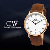 Daniel Wellington Dapper St Mawes White Dial Brown Leather Strap Watch For Men - DW00100083 Authentic Buy Shop Now