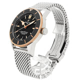 Breitling Superocean Heritage B20 Automatic 44 Black Dial Silver Mesh Bracelet Watch for Men - UB2030121B1A1 Authentic Buy Shop Now