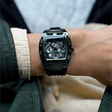Guess Phoenix Analog Black Dial Black Silicone Strap Watch For Men- GW0499G7 Authentic Buy Shop Now