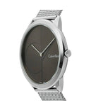 Calvin Klein Minimal Black Dial Silver Mesh Bracelet Watch for Men - K3M21123 Authentic Buy Shop Now