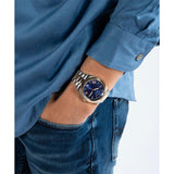 Guess Connoisseur Quartz Blue Dial Two Tone Steel Strap Watch For Men - GW0265G12 Authentic Buy Shop Now