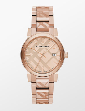 Burberry The City Rose Gold Dial Rose Gold Steel Strap Watch for Women - BU9039 Authentic Buy Shop Now