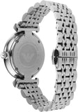 Emporio Armani Gianni T-Bar Quartz Silver Dial Silver Steel Strap Watch For Women - AR11445 Authentic Buy Shop Now