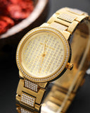 Michael Kors Gabbi Crystals Gold Dial Gold Steel Strap Watch For Women - MK3985 Authentic Buy Shop Now