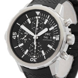 IWC Aquatimer Chronograph Black Dial Black Leather Strap Watch for Men - IW376803 Authentic Buy Shop Now