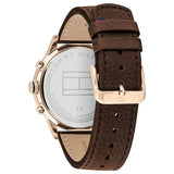 Tommy Hilfiger Multi Function Chronograph Black Dial Brown Leather Strap Watch for Men - 1791631 Authentic Buy Shop Now