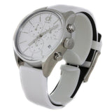 Calvin Klein Masculine Chronograph White Dial White Leather Strap Watch for Men - K2H27101 Authentic Buy Shop Now