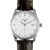 Longines Master Collection Automatic 40mm White Dial Brown Leather Strap Watch for Men - L2.793.4.77.3 Authentic Buy Shop Now