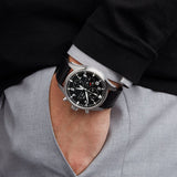 IWC Pilot's Watch Chronograph Black Dial Black Leather Strap Watch for Men - IW377709 Authentic Buy Shop Now