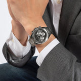 Guess Equity Analog Black Dial Silver Steel Strap Watch For Men - GW0703G1 Authentic Buy Shop Now