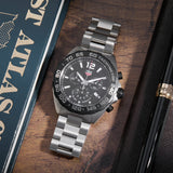 Tag Heuer Formula 1 Chronograph Black Dial Silver Steel Strap Watch for Men - CAZ1010.BA0842 Authentic Buy Shop Now